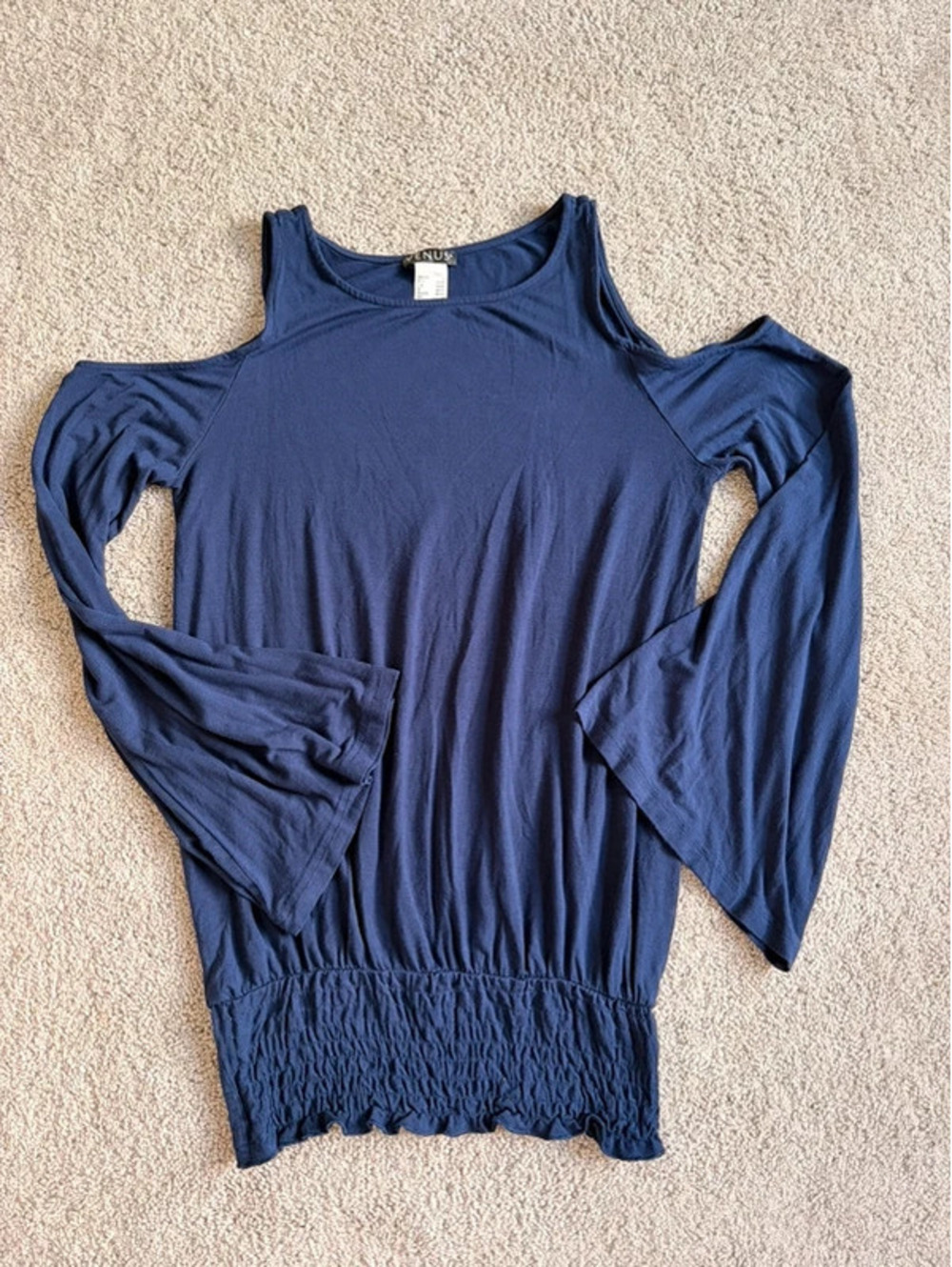 Venus Navy Cold Shoulder Top | Women’s Small